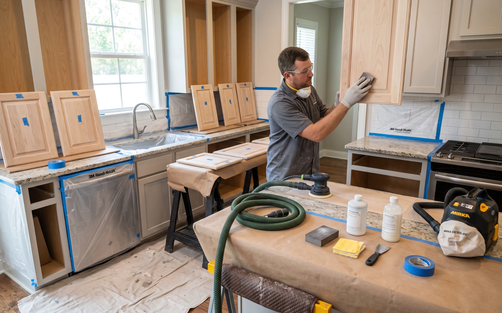 Representative cabinet painting & refinishing project