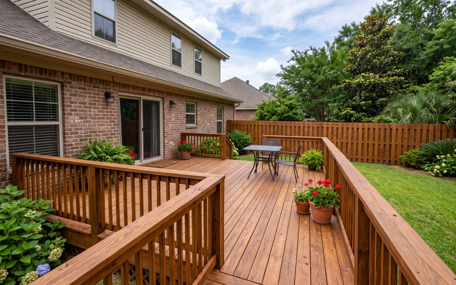 Representative deck & fence staining project