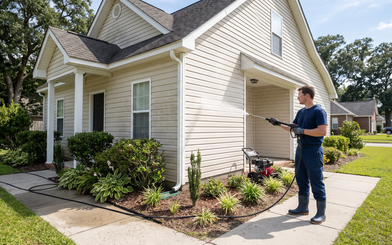 Representative pressure washing project